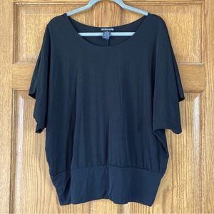 Sixteen Stretchy Black Top 3X